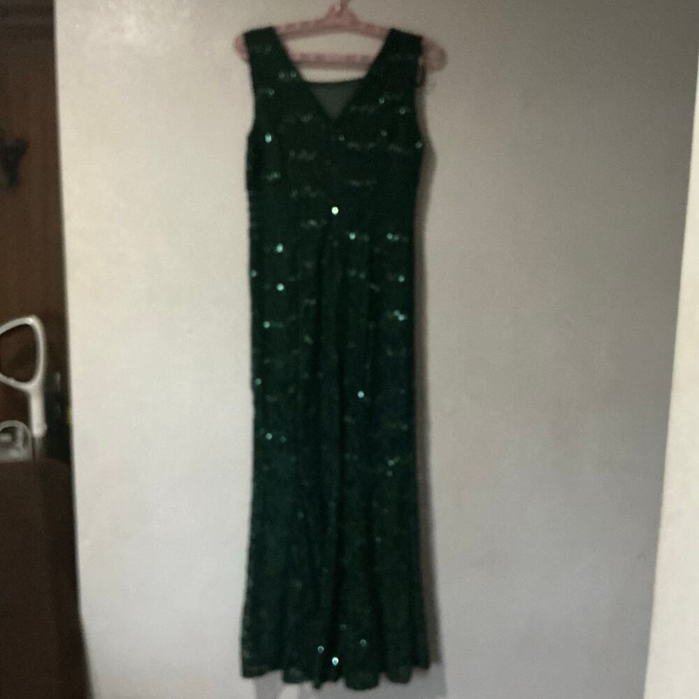 ENFOCUS studios emerald green sequins dress size 8